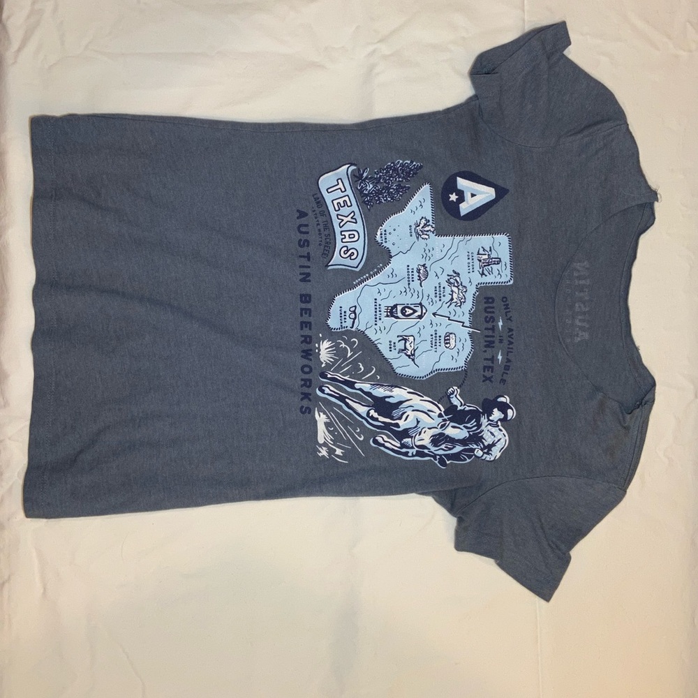 Simple blue Austin T shirt